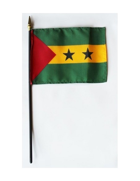 Sao Tome & Principe 4" x 6" Mounted Flags