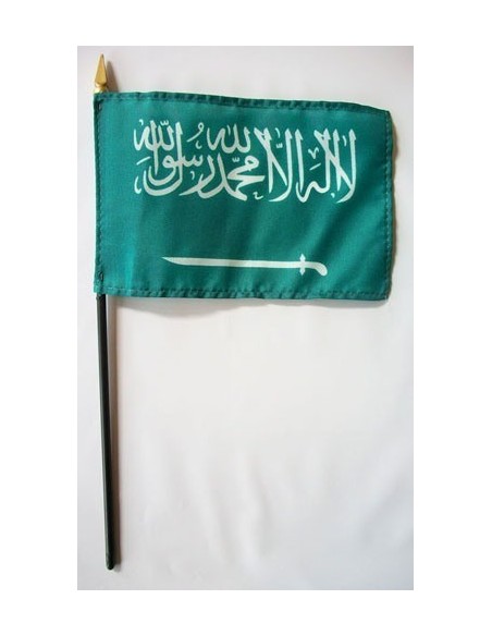 Saudi Arabia 4" x 6" Mounted Flags