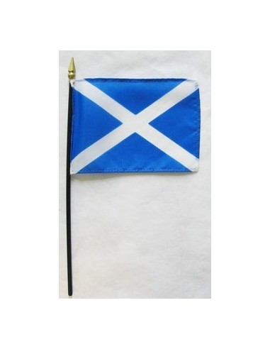 Scotland (St. Andrew's Cross) Mounted Flags 4" x 6"| Buy Online Now