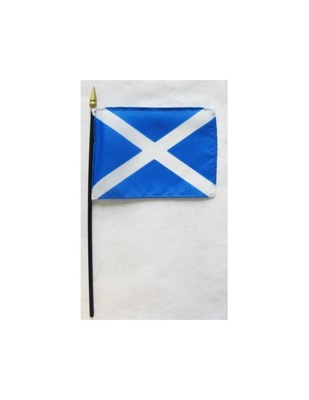 Scotland (St. Andrew's Cross) 4" x 6" Mounted Flags