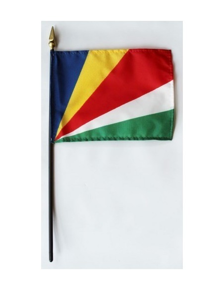 Seychelles 4" x 6" Mounted Flags