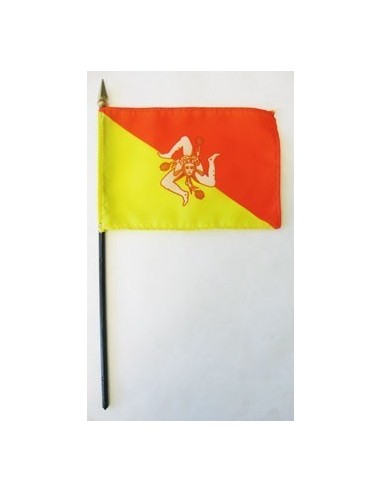 Sicily Mounted Flags 4" x 6"| Buy Online Now