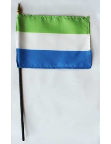 Sierra Leone Mounted Flags 4" x 6"| Buy Online Now