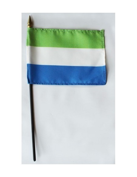 Sierra Leone 4" x 6" Mounted Flags