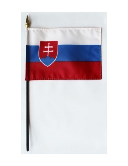 Slovakia 4" x 6" Mounted Flags