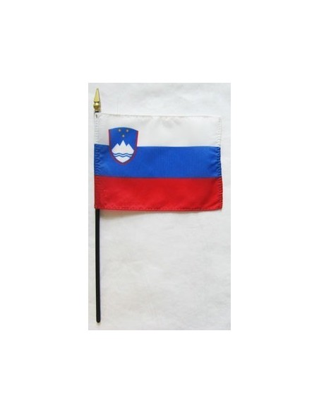 Slovenia 4" x 6" Mounted Flags