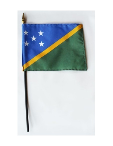 Solomon Islands 4" x 6" Mounted Flags