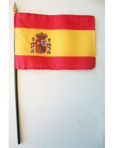 Spain Mounted Flags 4" x 6"| Buy Online Now