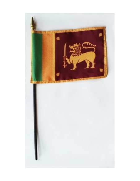 Sri Lanka 4" x 6" Mounted Flags