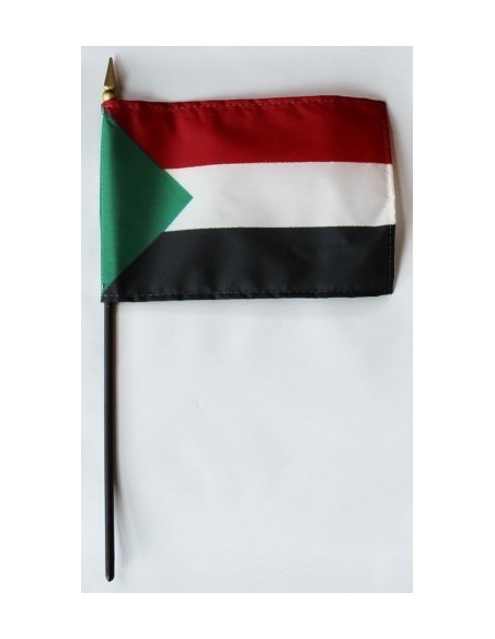 Sudan 4" x 6" Mounted Flags