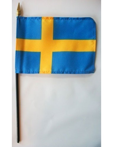 Sweden Mounted Flags 4" x 6"| Buy Online Now