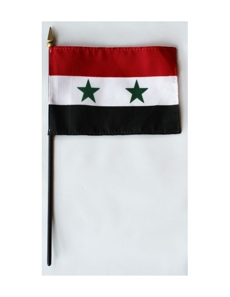 Syria 4" x 6" Mounted Flags