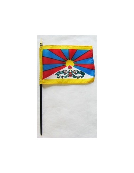 Tibet 4" x 6" Mounted Flags