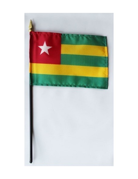 Togo 4" x 6" Mounted Flags