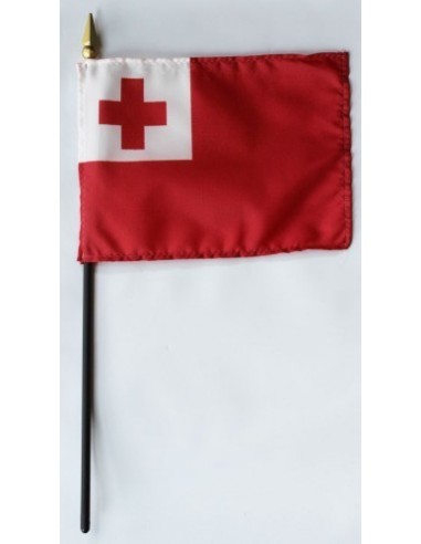 Tonga Mounted Flags 4" x 6"| Buy Online Now