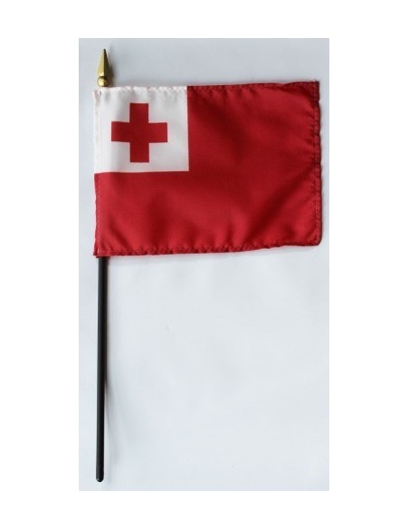 Tonga 4" x 6" Mounted Flags