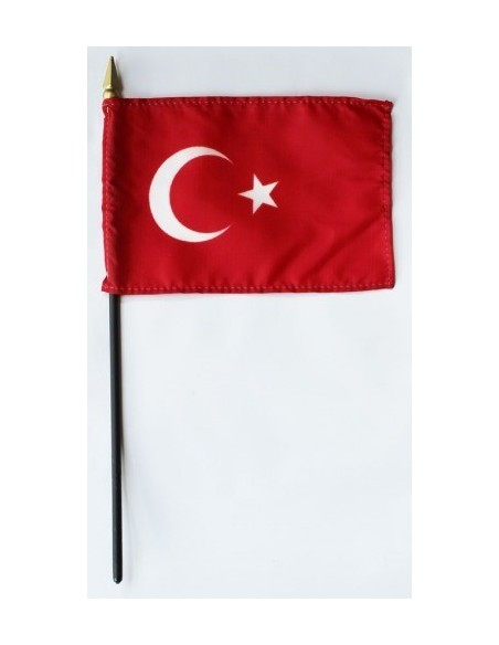 Turkey 4" x 6" Mounted Flags