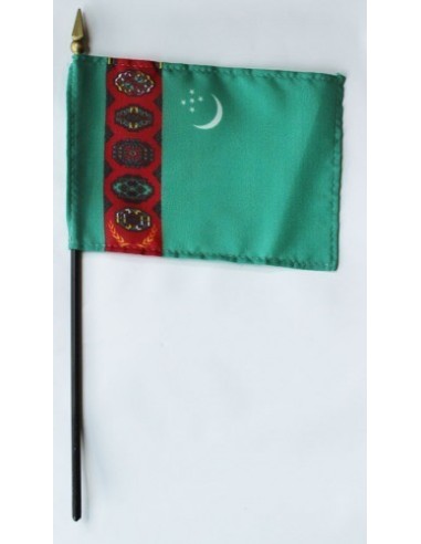 Turkmenistan Mounted Flags 4" x 6"| Buy Online Now