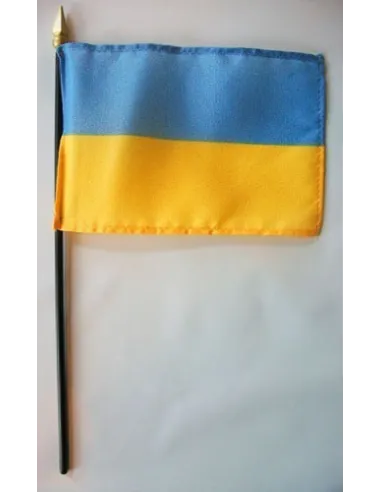 Ukraine Mounted Flags 4" x 6"| Buy Online Now