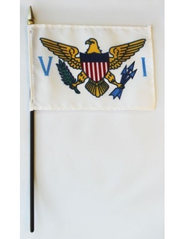 U.S. Virgin Islands Mounted Flags 4" x 6"| Buy Online Now