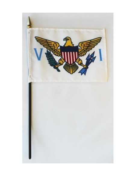 US Virgin Islands 4" x 6" Mounted Flags