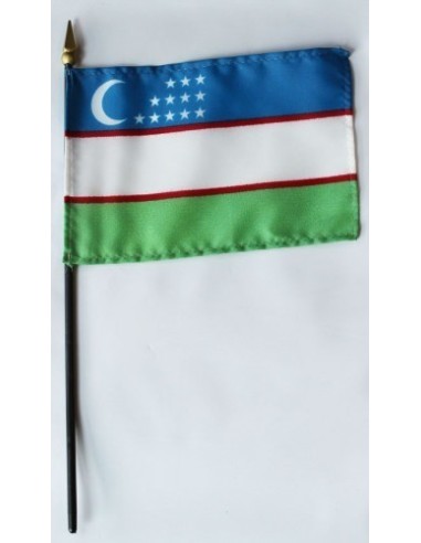 Uzbekistan Mounted Flags 4" x 6"| Buy Online Now