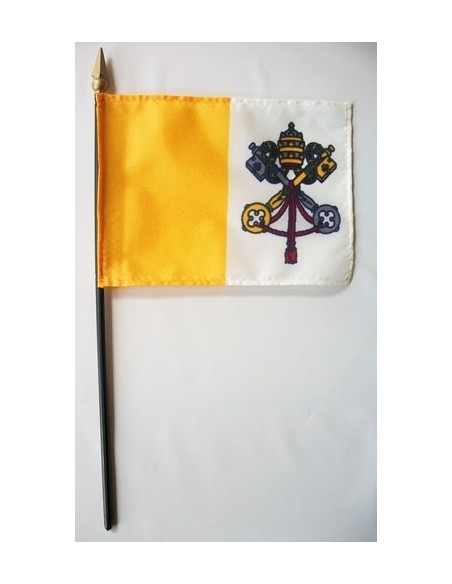 Vatican City (Papal) 4" x 6" Mounted Flags