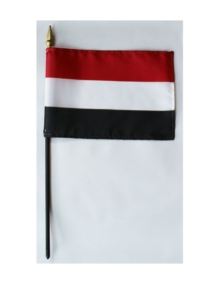 Yemen 4" x 6" Mounted Flags