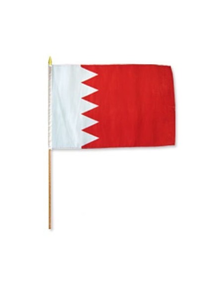 Bahrain 12" x 18" Mounted Flag