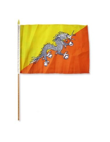 Bhutan Mounted Flag 12" x 18"| Buy Online Now