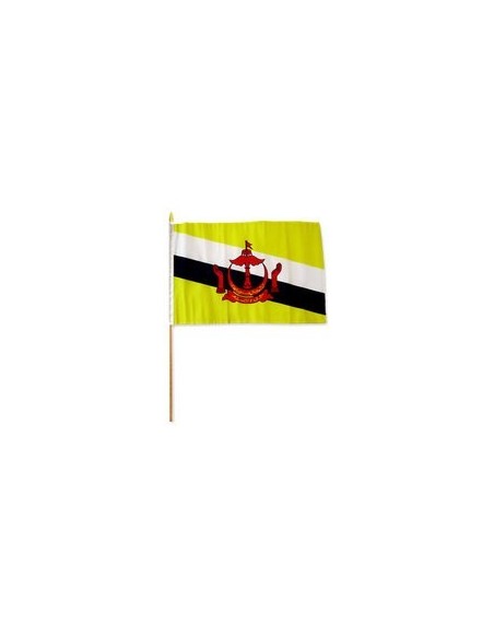 Brunei 12" x 18" Mounted Flag