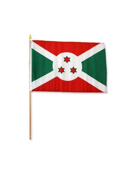 Burundi 12" x 18" Mounted Flag