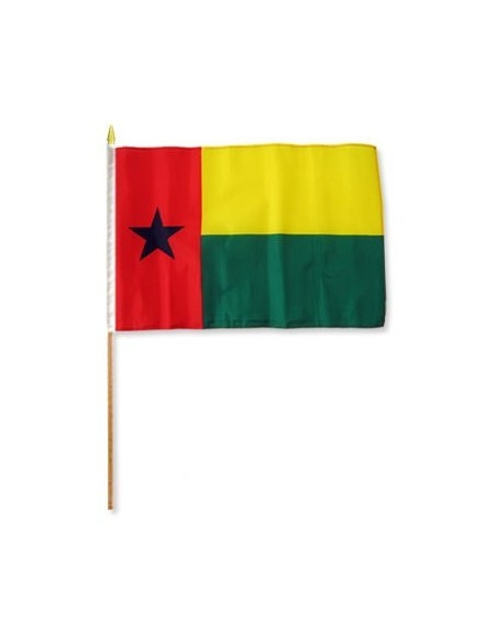 Guinea Bissau 12" x 18" Mounted Flag