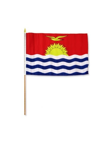 Kiribati 12" x 18" Mounted Flag