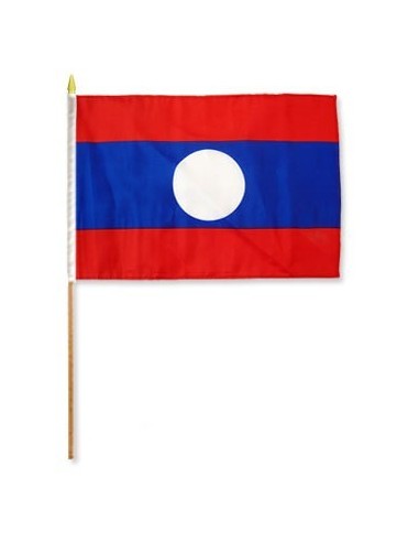 Laos Mounted Flag 12" x 18"| Buy Online Now