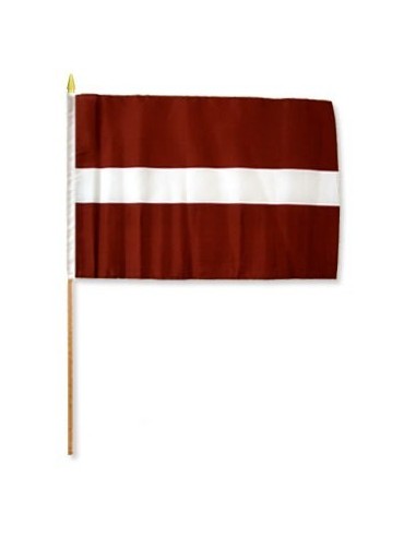 Latvia Mounted Flag 12" x 18"| Buy Online Now