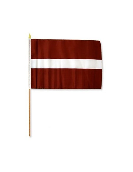 Latvia 12" x 18" Mounted Flag