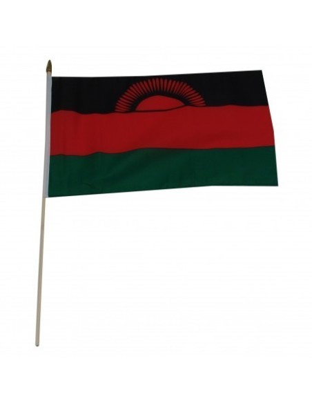 Malawi 12" x 18" Mounted Flag