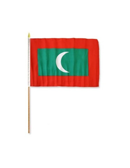 Maldives 12" x 18" Mounted Flag