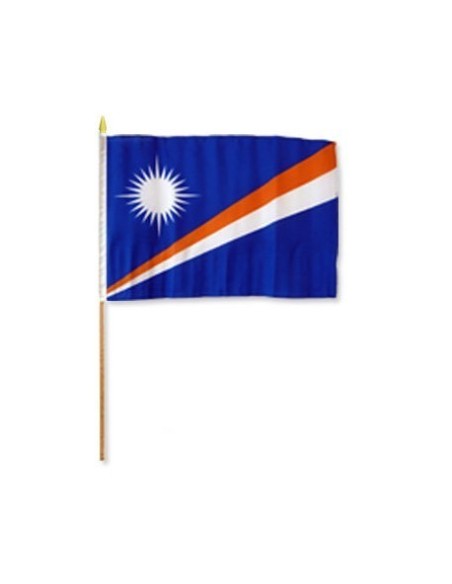 Marshall Islands 12" x 18" Mounted Flag