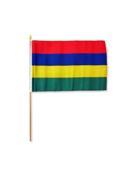 Mauritius 12" x 18" Mounted Flag