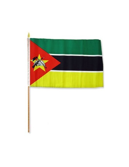 Mozambique 12" x 18" Mounted Flag