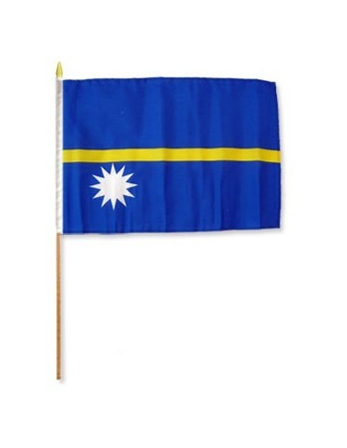 Nauru Mounted Flag 12" x 18"| Buy Online Now