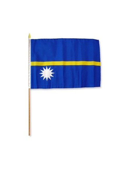 Nauru 12" x 18" Mounted Flag