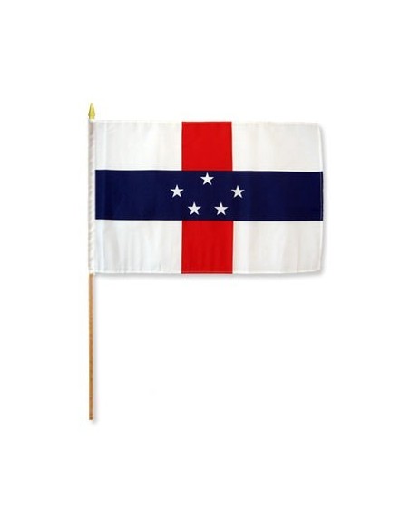 Netherlands Antilles 12" x 18" Mounted Flag