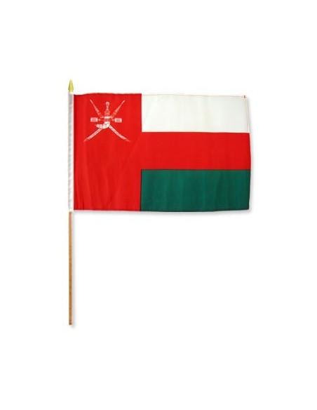 Oman 12" x 18" Mounted Flag