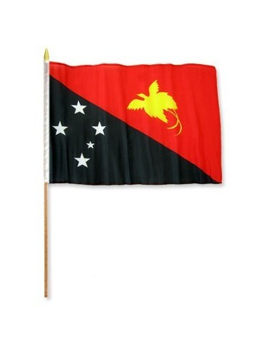 Papua-New Guinea Mounted Flag 12" x 18"| Buy Online Now