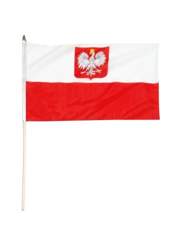 Poland w/ Eagle Mounted Flag 12" x 18"| Buy Online Now