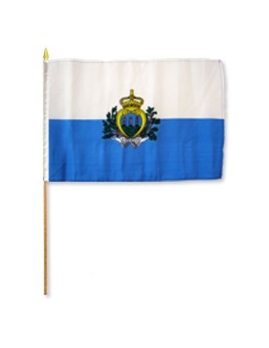 San Marino Mounted Flag 12" x 18"| Buy Online Now