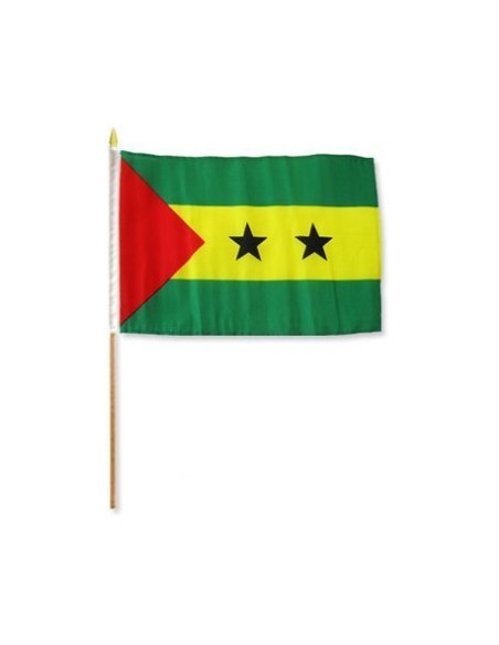 Sao Tome & Principe 12" x 18" Mounted Flag